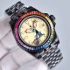 Replica one to one limited edition, rainbow diamond bezel mouth! Adopting the highest version of the real force set process (slightly loose non-glue paste diamond process) top watch brand ROLEX, case 40mm! Popeye Rolex y