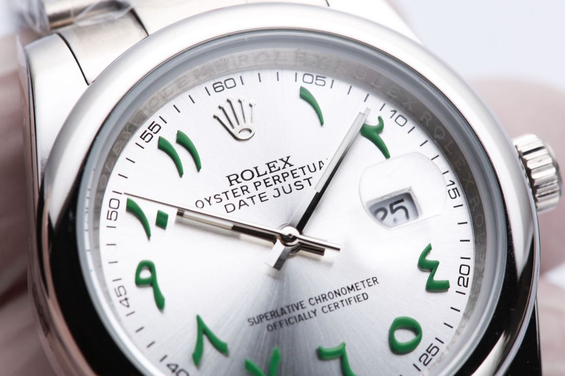 Rolex - ROELX Calendar Day Date Series (imported Citizen 8215 mechanical) 316 stainless steel, crystal convex window lens, classic Oyster strap with folding crown buckle, men's 41mmWith a classic design that never tires 