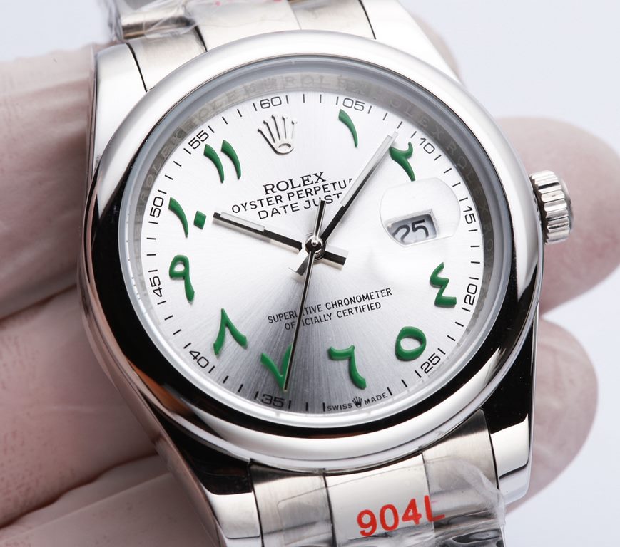 Rolex - ROELX Calendar Day Date Series (imported Citizen 8215 mechanical) 316 stainless steel, crystal convex window lens, classic Oyster strap with folding crown buckle, men's 41mmWith a classic design that never tires 