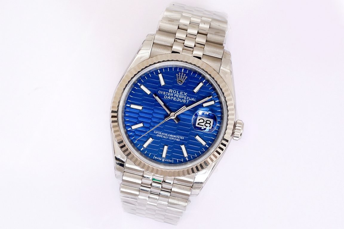 EW2021 New Rolex Oyster Log 36 Series1 with the new Rolex caliber 3235;2 Almost the same thickness as the original 11.7mm 36mm diameter;3 Polished word studs; top Swiss ice blue luminescence, consistent with the original