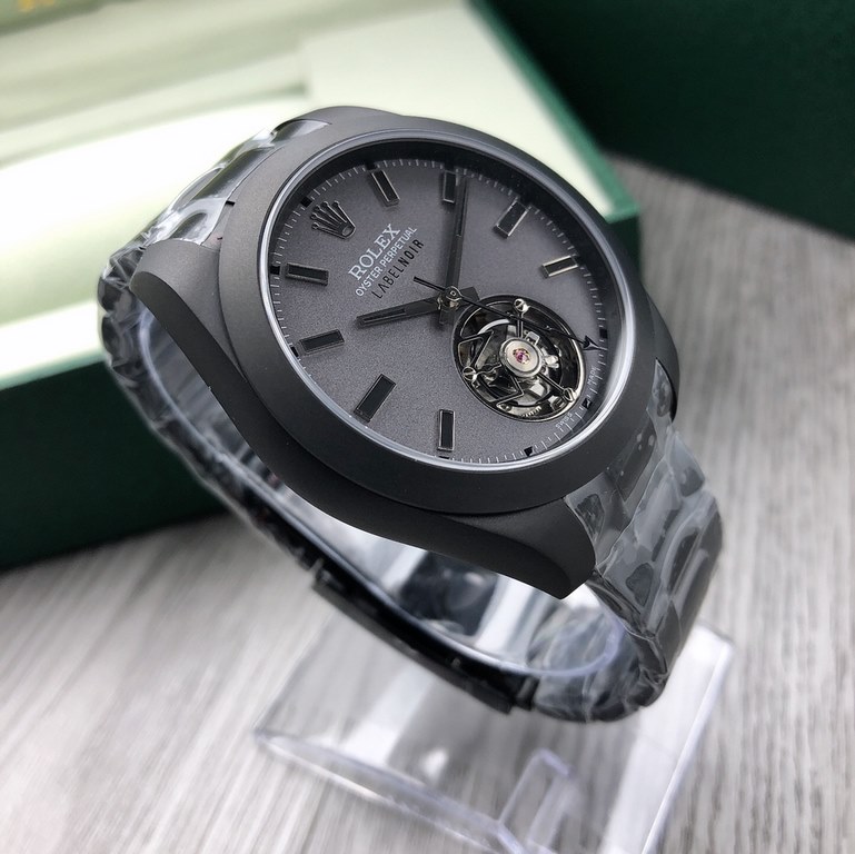 JB Rolex ROLEX   Label Noir Oyster Tourbillon, the first foreign press-approved Rolex wristwatch with a tourbillon, the JB factory, like the Label Noir official based on the data of the Milgauss Oyster 116400 Lightning H