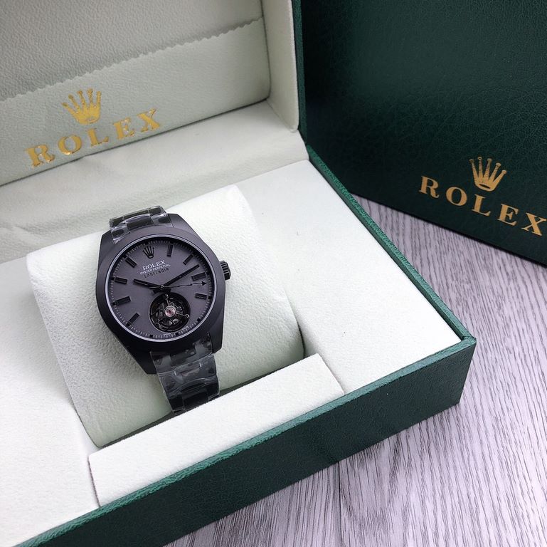 JB Rolex ROLEX   Label Noir Oyster Tourbillon, the first foreign press-approved Rolex wristwatch with a tourbillon, the JB factory, like the Label Noir official based on the data of the Milgauss Oyster 116400 Lightning H