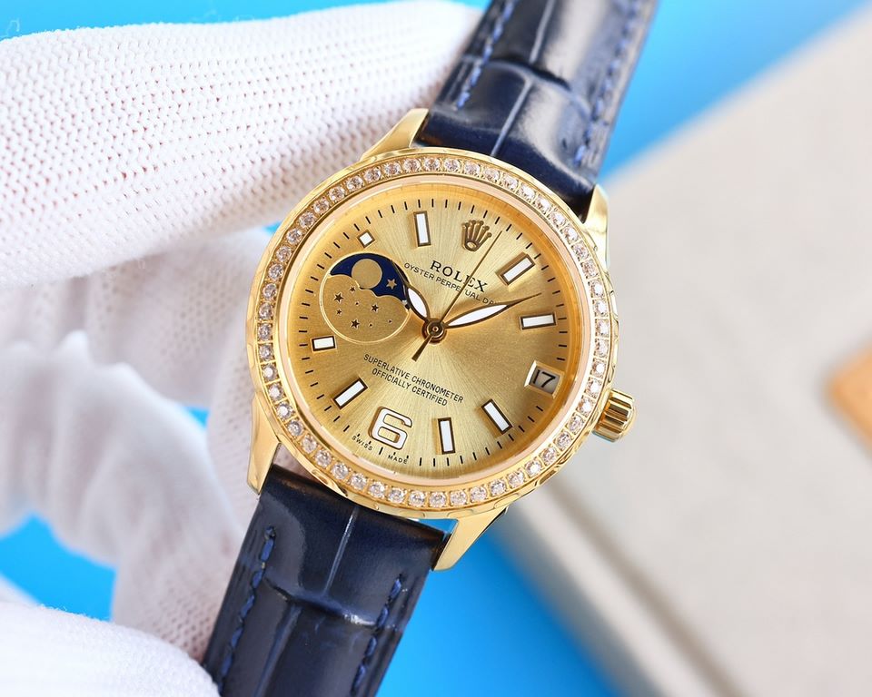 Annual explosive recommended best women's models Rolex new R OLEX Lady Jewelry Series Moon [Moon] Phase [Sun] Series   9-word position sun, moon and stars function, equipped with the original imported call8217 moon phase