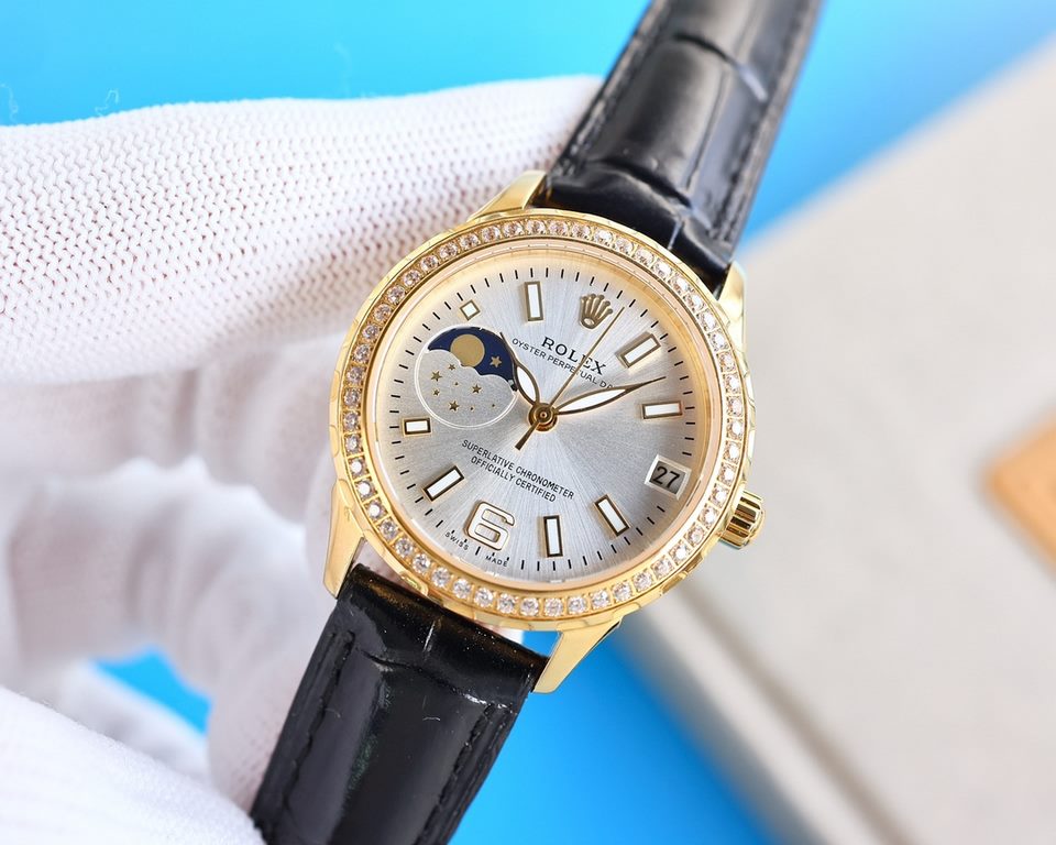 Annual explosive recommended best women's models Rolex new R OLEX Lady Jewelry Series Moon [Moon] Phase [Sun] Series   9-word position sun, moon and stars function, equipped with the original imported call8217 moon phase