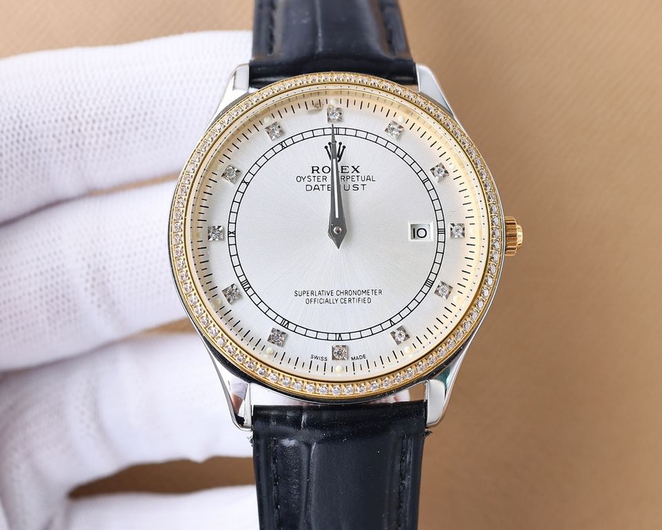 Gold and white same. The latest debut - King of the pin - Rolex -   Rolex (exquisite work, enjoy the luxury!)Type Exquisite models of men's watches (more excellent) the best designStrap Genuine cowhide leather strap (mor