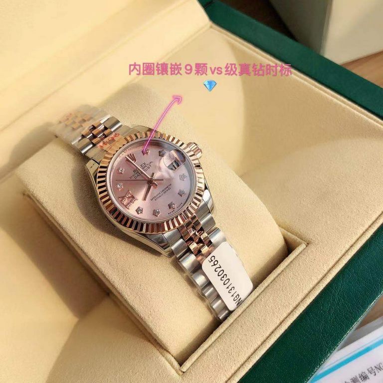 With box Support Hong Kong, the United States direct mailRolex Women's Logotype 28㎜ Log Series, Women's Logotype Oyster case is a model of solid elegance and perfect proportion, using 316L stainless steel to forge stainl