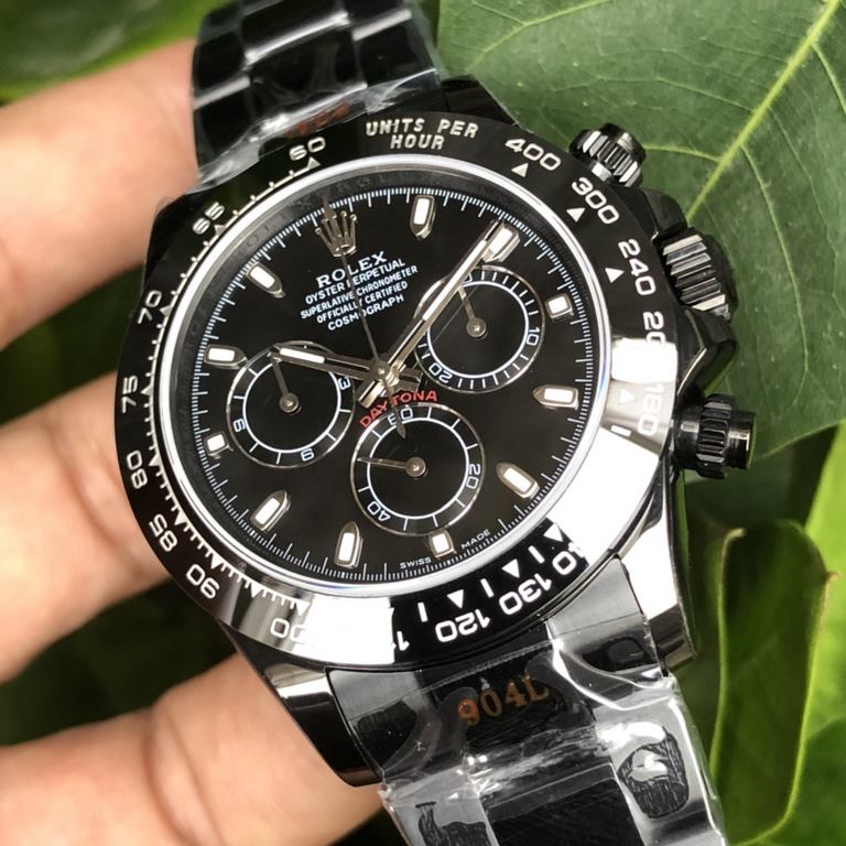 Exclusive  2  gear 7750 movement, no calendar gap!PCP Factory Rolex Daytona modified black customized version, Dandong movement timing stability, the entire table of the highest domestic specifications of high hardness c