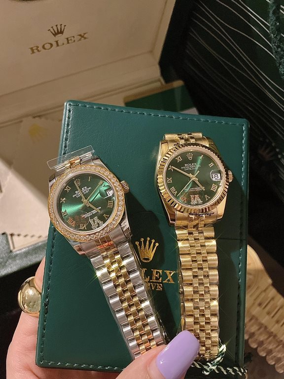 Rolex-ROLEXStyle Day-Date Ladies Mechanical WatchMovement Imported Citizen OriginalMirror Sapphire glassCase 316L steel case coverBracelet Solid core 5 bead stainless steel braceletSize 31mm 12mmThe rhythm of life is in 