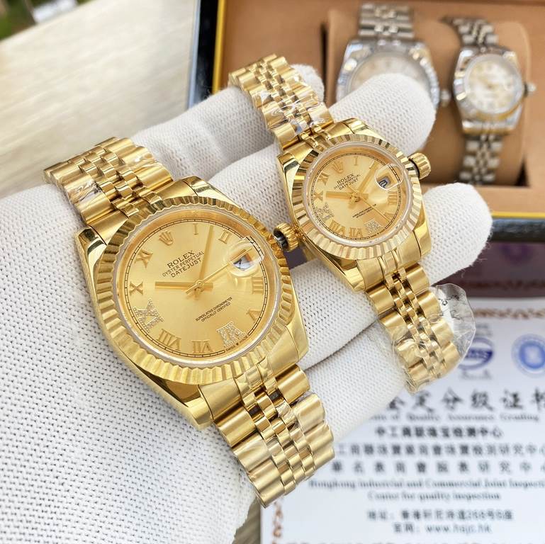 Rolex Rolex log type series, couples pair of watches  , Swiss machine quality 100% super waterproof luminescent sapphire glass back design, equipped with the original imported 8215 automatic movement, female 6T51 movemen