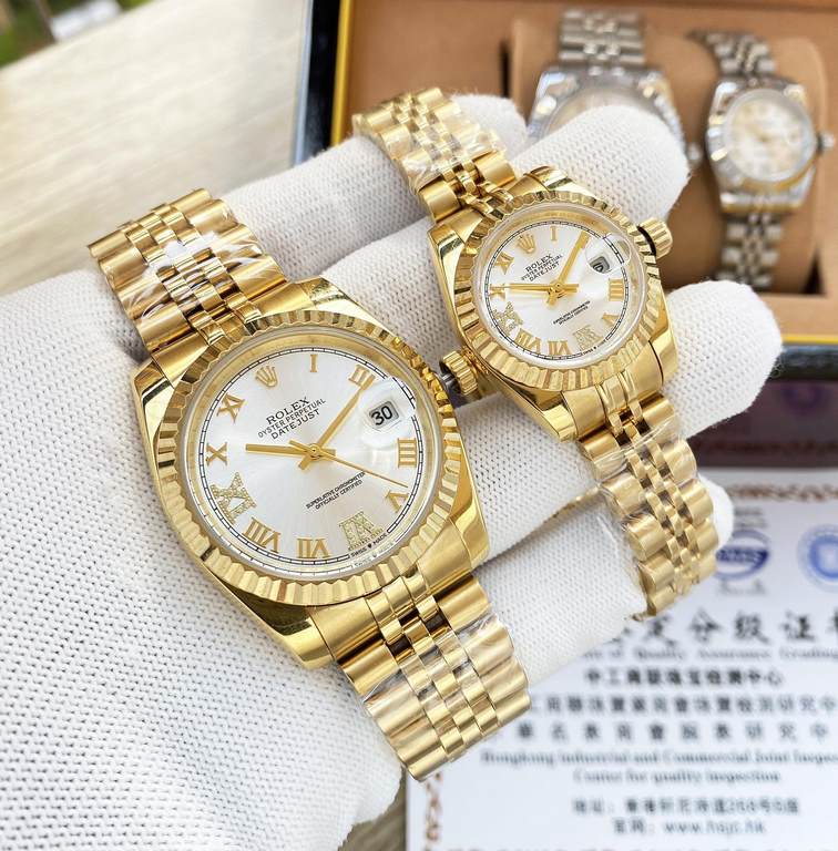 Rolex Rolex log type series, couples pair of watches  , Swiss machine quality 100% super waterproof luminescent sapphire glass back design, equipped with the original imported 8215 automatic movement, female 6T51 movemen