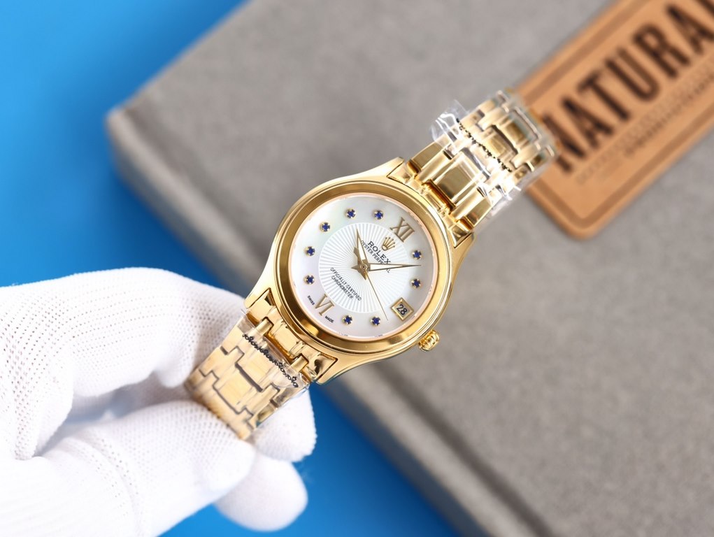 New ladies Rolex watches!Brand new listing! Shell face! Swarovski crystal diamonds with trendy matching! Simple dial design, simple but not monotonous! 316L stainless steel case, the corners of the more handsome, show th