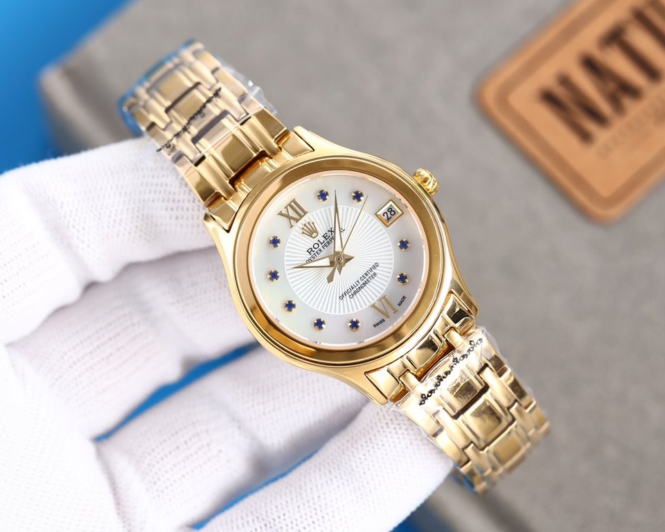 New ladies Rolex watches!Brand new listing! Shell face! Swarovski crystal diamonds with trendy matching! Simple dial design, simple but not monotonous! 316L stainless steel case, the corners of the more handsome, show th