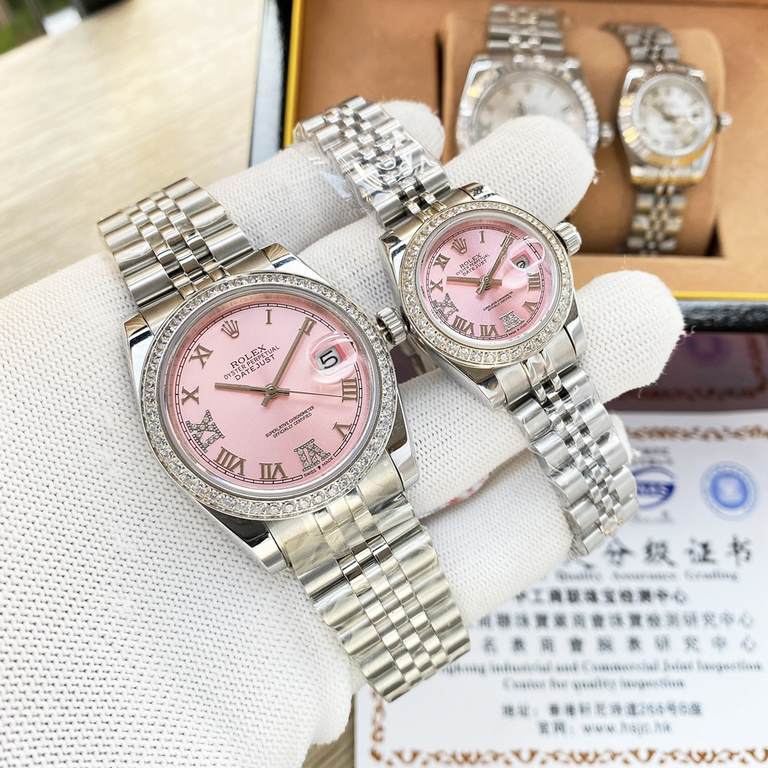 Rolex Rolex log type series, couples pair of watches  , Swiss machine quality 100% super waterproof luminescent sapphire glass back design, equipped with the original imported 8215 automatic movement, female 6T51 movemen