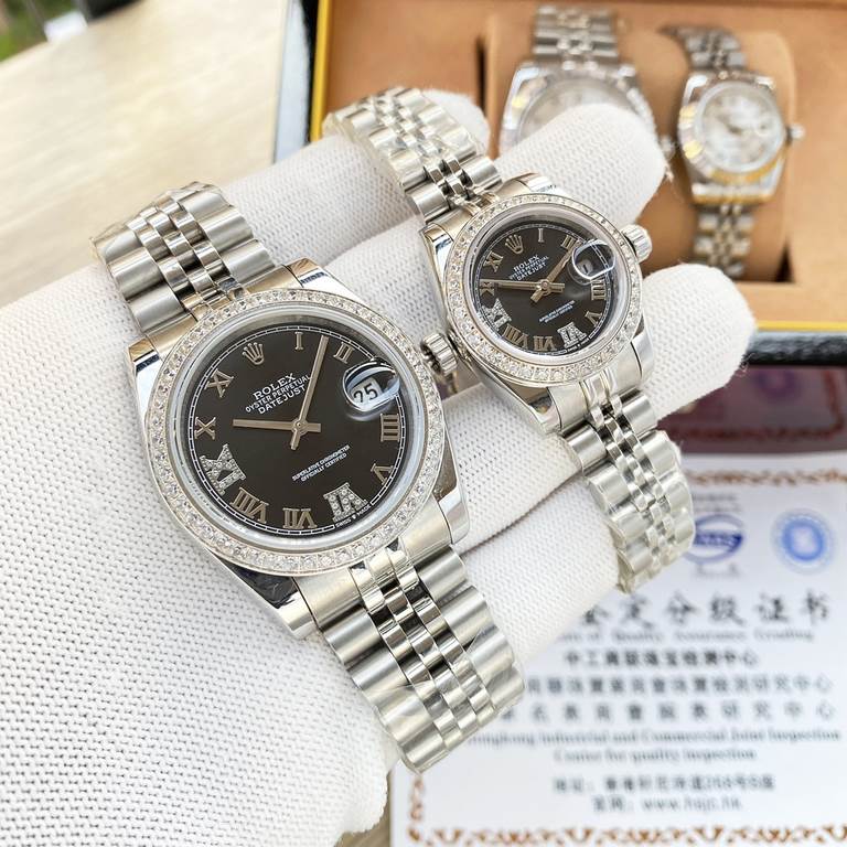 Rolex Rolex log type series, couples pair of watches  , Swiss machine quality 100% super waterproof luminescent sapphire glass back design, equipped with the original imported 8215 automatic movement, female 6T51 movemen