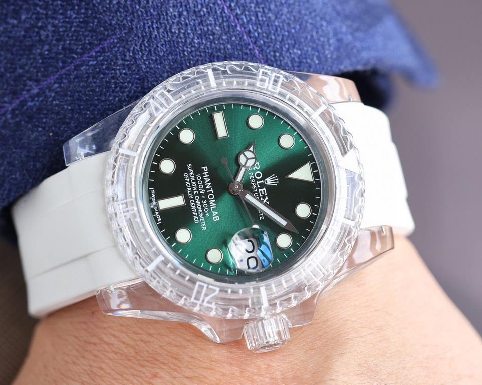 Rolex   Phantomlab modified masterpiece imported crystal glass crystal series, combined with elegant modern aesthetics and exquisite watchmaking technology, the first time to introduce imported crystal with excellent har