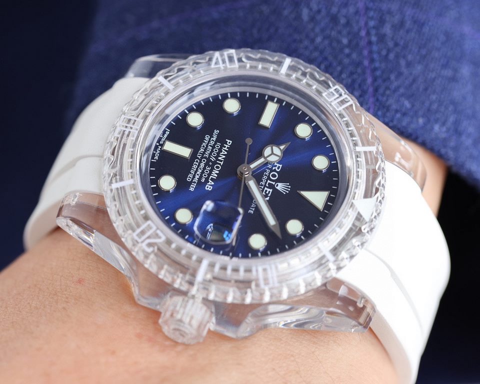 Rolex   Phantomlab modified masterpiece imported crystal glass crystal series, combined with elegant modern aesthetics and exquisite watchmaking technology, the first time to introduce imported crystal with excellent har