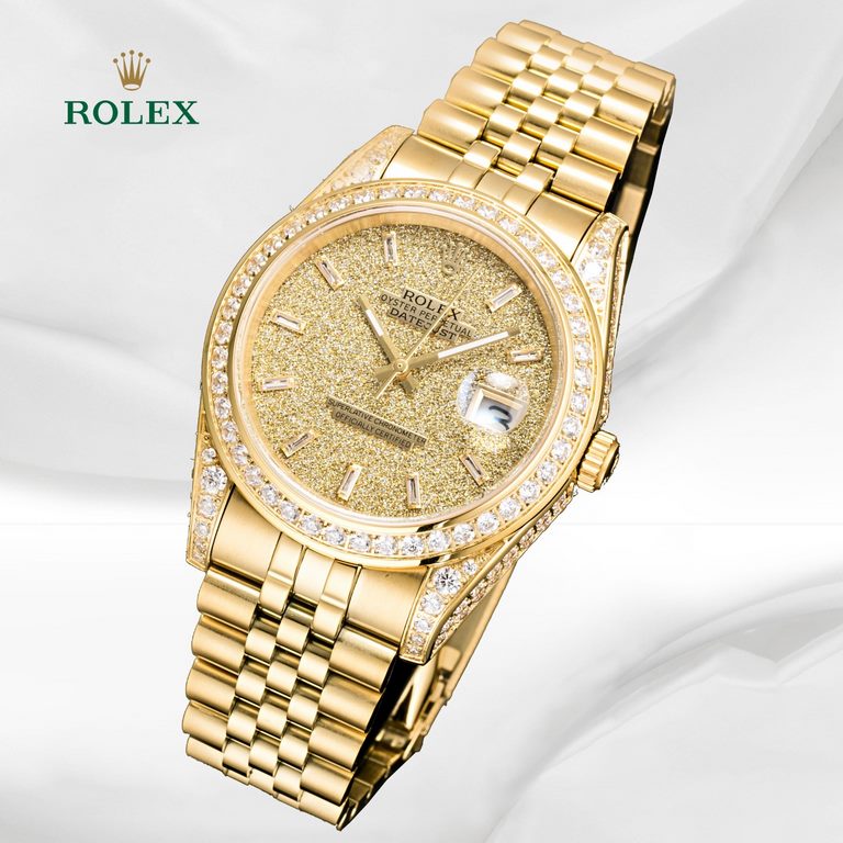 top match high-end quality! Inlay technology is not easy to drop diamonds (within 5 years of the fall of diamonds free inlay) Rolex (full diamond shell, full of stars series of top version) original mold, (I struggle for