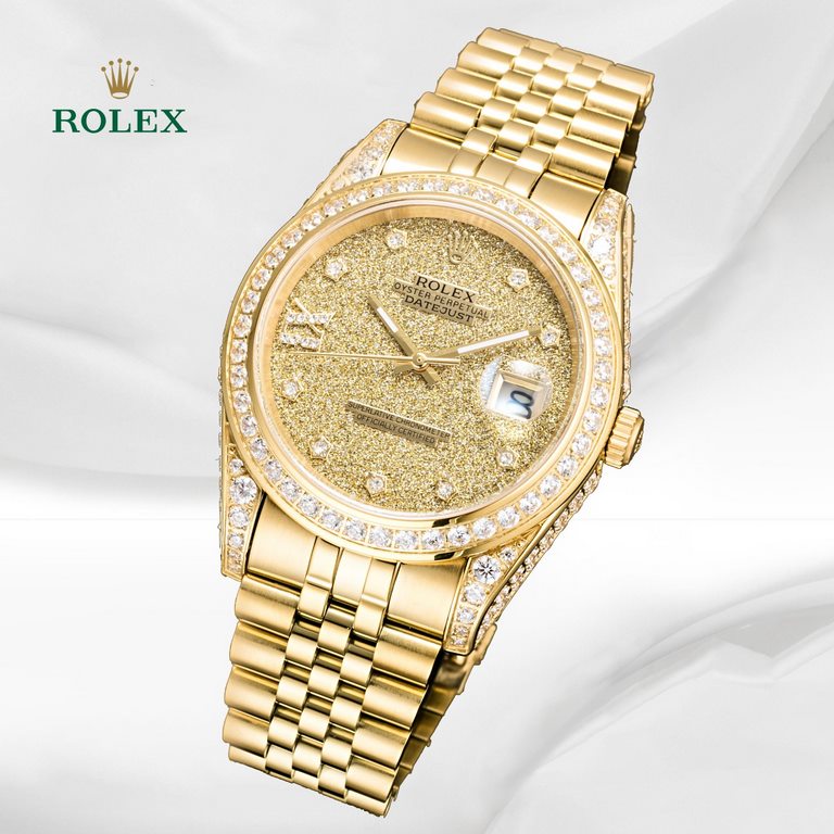 top match high-end quality! Inlay technology is not easy to drop diamonds (within 5 years of the fall of diamonds free inlay) Rolex (full diamond shell, full of stars series of top version) original mold, (I struggle for