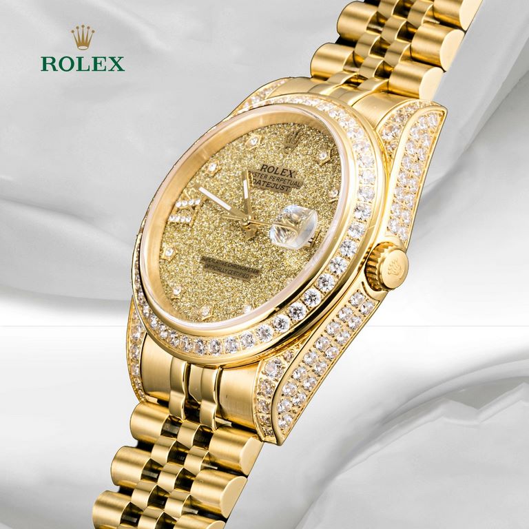 top match high-end quality! Inlay technology is not easy to drop diamonds (within 5 years of the fall of diamonds free inlay) Rolex (full diamond shell, full of stars series of top version) original mold, (I struggle for