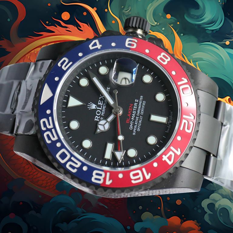 Year of the Dragon   BLACK new listing Rolex BLACK official customized version of the Greenwich REVENGE (Milgauss Revenge) limited edition on sale New DLC black plating process   anti-fingerprint coating one-piece bi-dir