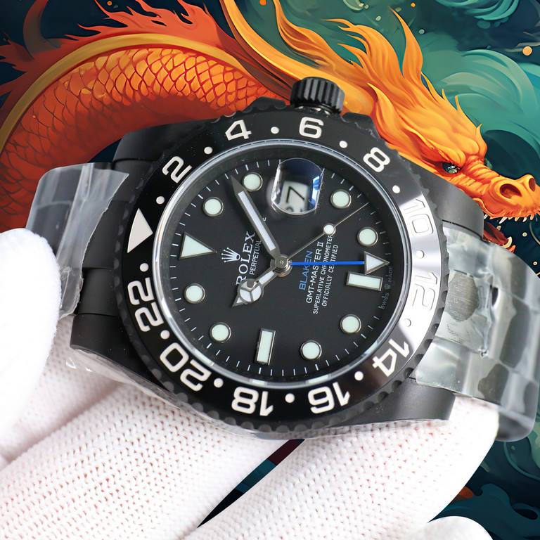 Year of the Dragon   BLACK new listing Rolex BLACK official customized version of the Greenwich REVENGE (Milgauss Revenge) limited edition on sale New DLC black plating process   anti-fingerprint coating one-piece bi-dir