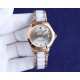 [ROSE][ROSE] Brand Rolex Style New Women's Mechanical Watch Movement Imported Citizen 8215 Mechanical Mirror Imported Sapphire Glass Strap Genuine Cowhide Strap316L Steel Ceramic Strap Size Diameter 34mm Thickness 11mm E