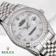 top match high-end quality! Inlay technology is not easy to drop diamonds (within 5 years of the fall of diamonds free inlay) Rolex (full diamond shell, full of stars series of top version) original mold, (I struggle for