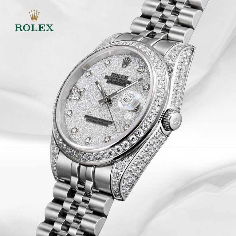 top match high-end quality! Inlay technology is not easy to drop diamonds (within 5 years of the fall of diamonds free inlay) Rolex (full diamond shell, full of stars series of top version) original mold, (I struggle for