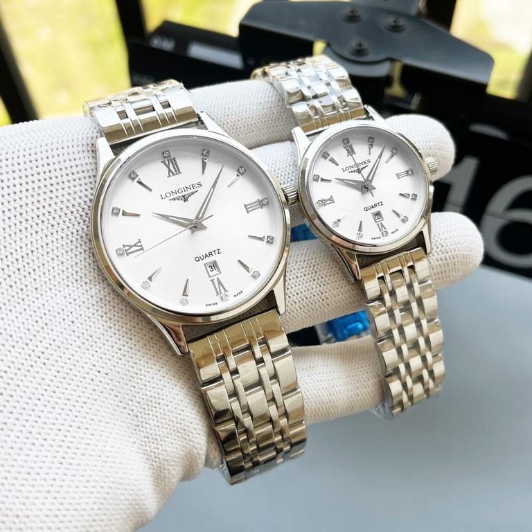 Longines  Couple's watch Original imported quartz movement Mineral glass mirror 316L steel case Diameter Men 40mm Women 30mm Thick 8mm   If the sun   stops its dazzling light today. Then a smile from you will light up my