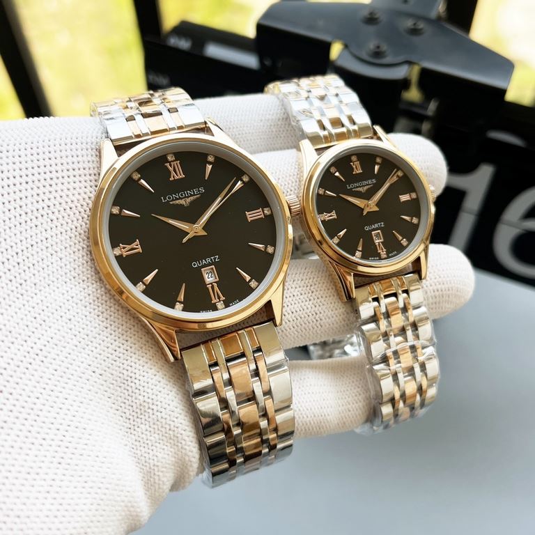 Longines  Couple's watch Original imported quartz movement Mineral glass mirror 316L steel case Diameter Men 40mm Women 30mm Thick 8mm   If the sun   stops its dazzling light today. Then a smile from you will light up my