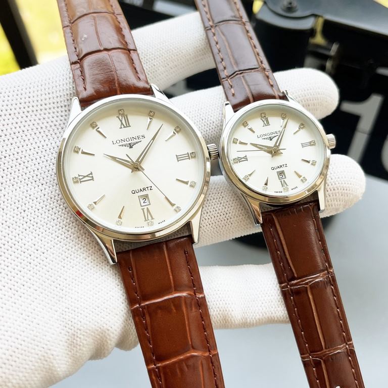 Longines  Couple's watch Original imported quartz movement Mineral glass mirror 316L steel case Diameter Men 40mm Women 30mm Thick 8mm   If the sun   stops its dazzling light today. Then a smile from you will light up my