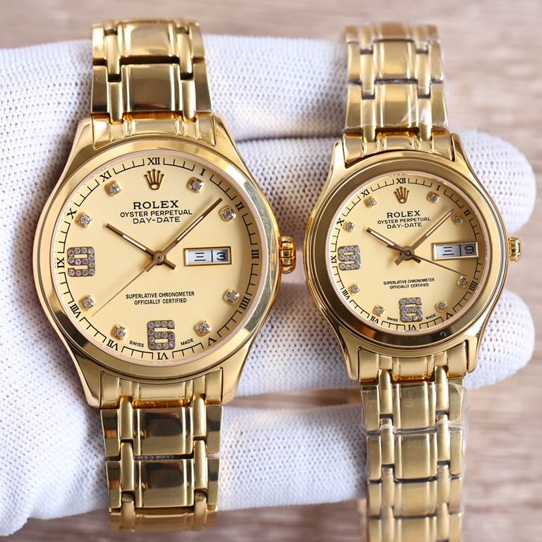 Love at first sight  Bye bye love Latest Rolex    Couple's Model Business Series Couple's Watch Dial 6  9 Position Large Digits Diamonds Delicately sculpted and distinctive! Men's model is available with a 316L steel ban