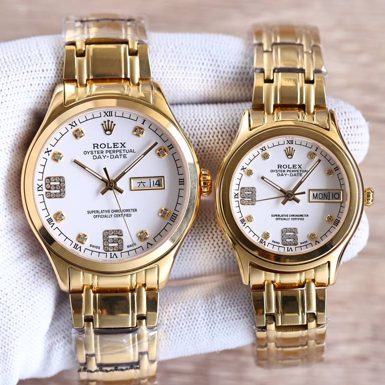 Love at first sight  Bye bye love Latest Rolex    Couple's Model Business Series Couple's Watch Dial 6  9 Position Large Digits Diamonds Delicately sculpted and distinctive! Men's model is available with a 316L steel ban