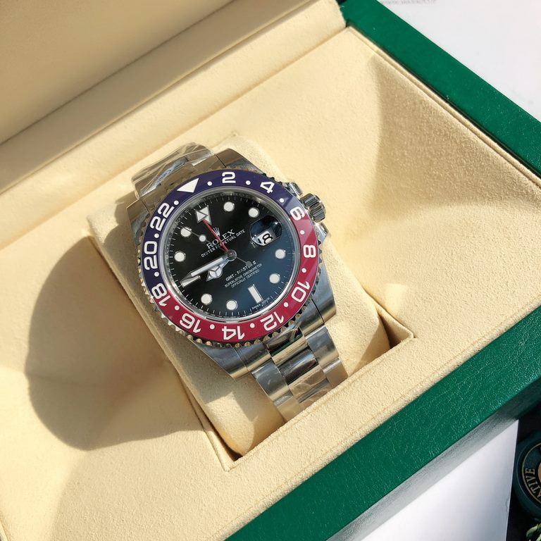 Wholesale box Support Hong Kong, U.S. direct mailRolex GMTThe highest version of the market! The focus of this model also lies in the bezel, one-piece ceramic ring, the bezel spliced ceramic ring is very difficult to two