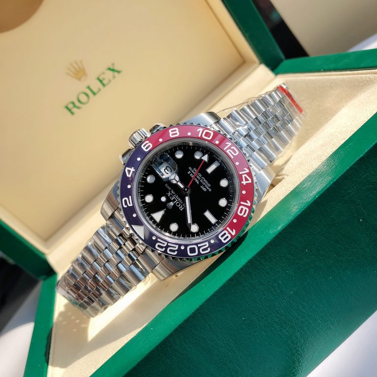 Wholesale box Support Hong Kong, U.S. direct mailRolex GMTThe highest version of the market! The focus of this model also lies in the bezel, one-piece ceramic ring, the bezel spliced ceramic ring is very difficult to two