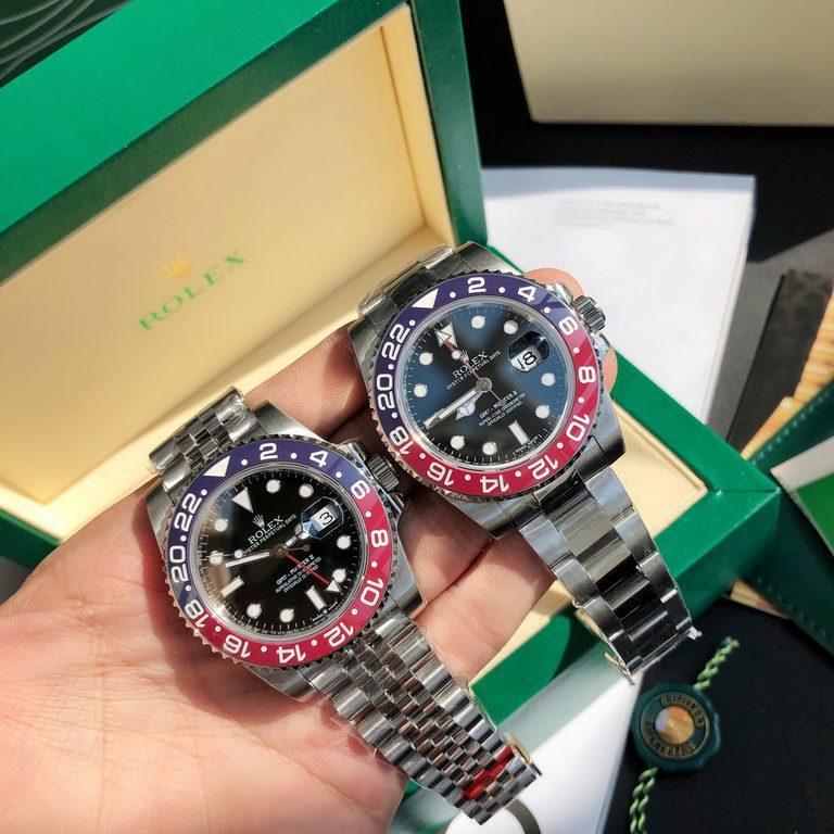 Wholesale box Support Hong Kong, U.S. direct mailRolex GMTThe highest version of the market! The focus of this model also lies in the bezel, one-piece ceramic ring, the bezel spliced ceramic ring is very difficult to two