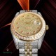 The highest version of the high-definition real photo Journal full of diamonds model! 41mm diameter! Suitable for both men and women! Adopting 3255 automatic mechanical movement! Rolex luxury 18k nanotechnology! 5 groups