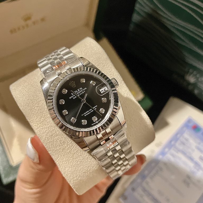 Rolex-ROLEXStyle Day-Date Ladies Mechanical WatchMovement Imported Citizen OriginalMirror Sapphire glassCase 316L steel case coverBracelet Solid core 5 bead stainless steel braceletSize 31mm 12mmThe rhythm of life is in 