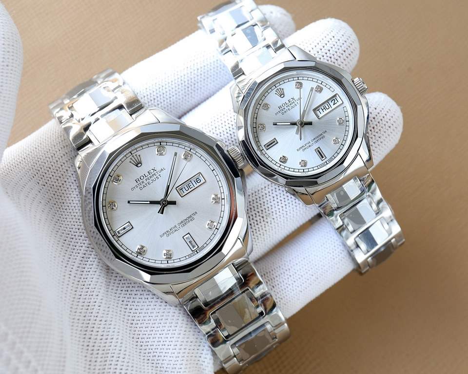 The latest couple watches   Rolex - ROLEX  Business Casual Men's Mechanical WatchesImported Japanese original Seiko machine316L steel case cover between tungsten steelSuper Sapphire GlassDiameter 42mm Women's 32mmGenuine