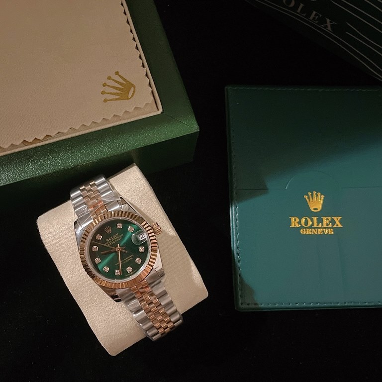 Rolex-ROLEXStyle Day-Date Ladies Mechanical WatchMovement Imported Citizen OriginalMirror Sapphire glassCase 316L steel case coverBracelet Solid core 5 bead stainless steel braceletSize 31mm 12mmThe rhythm of life is in 