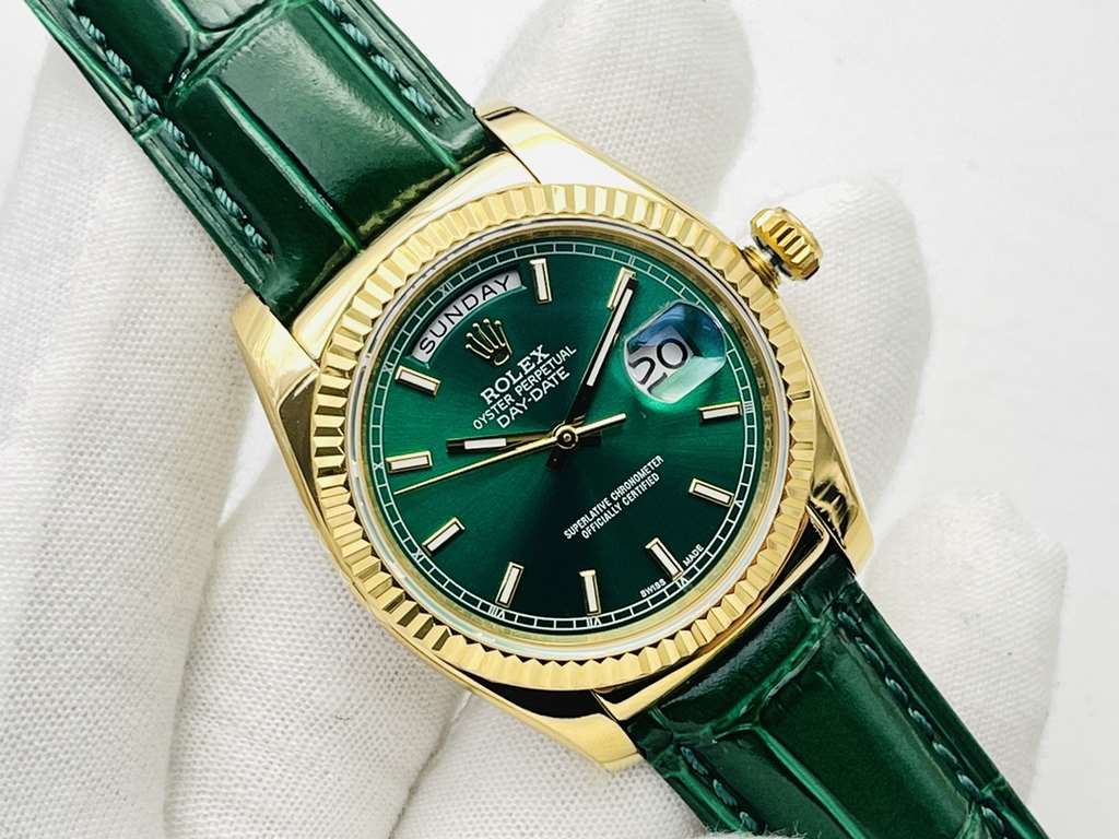 TR Factory2021 Recommended] New models recommended by RALEIGH. Rex DAY-DATE series! Diameter 36mm, Details1 Perfect big week-small calendar disk, super luminous needle, double dividing sapphire glass, the case is made of