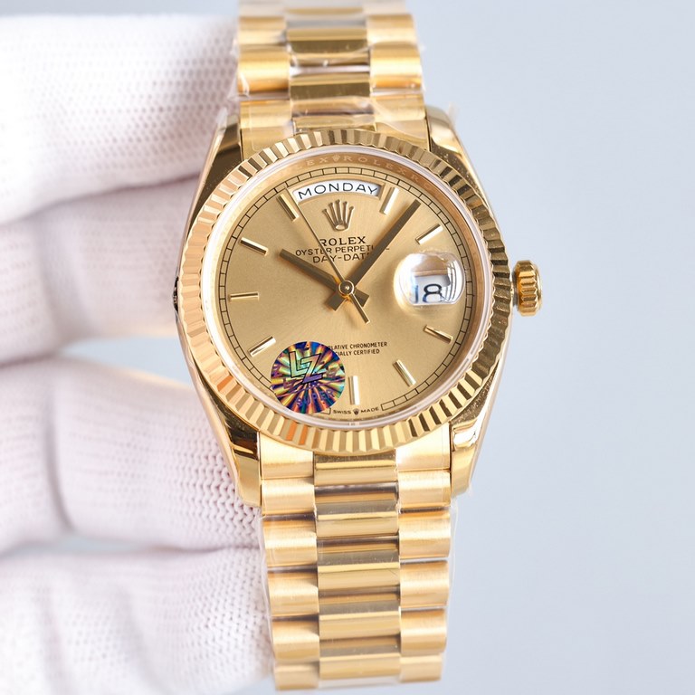 [TW] Rolex Weekly Log Type 36 series, this series of watches, bearing a lot of Rolex's classic elements dogtooth ring, presidential chain, bubble mirror, large gold watch, etc. This series of wristwatches watches since t