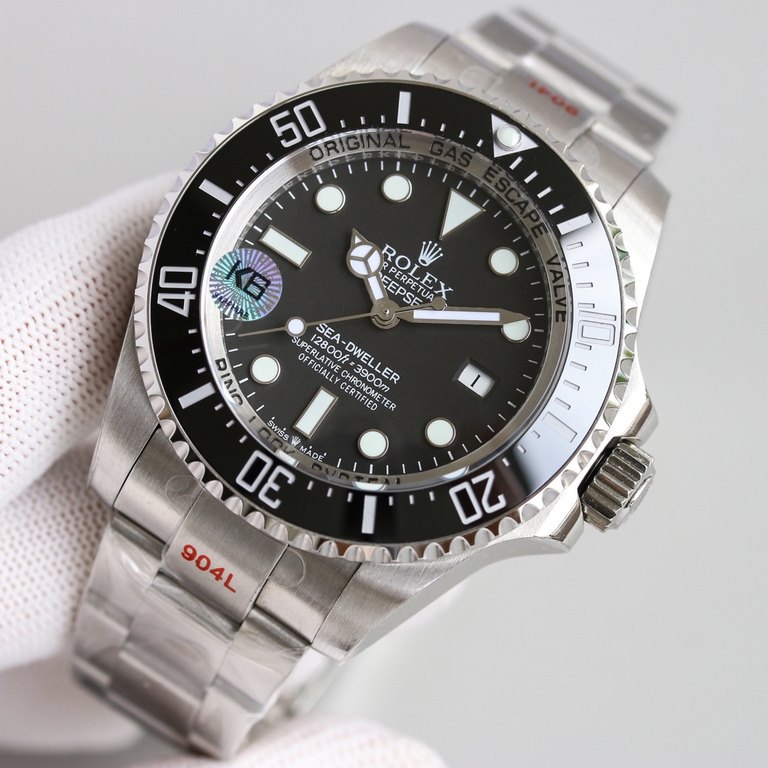 Rolex SEA-DWELLER Ghost King 44mm copy of the essence of the parallel purchasing version of the Ghost King SEA case in stainless steel to reach the same with the genuine, the original process of ceramic bezel mouth, thre