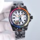 Replica one to one limited edition, rainbow diamond bezel mouth! Adopting the highest version of the real force set process (slightly loose non-glue paste diamond process) top watch brand ROLEX, case 40mm! Popeye Rolex y