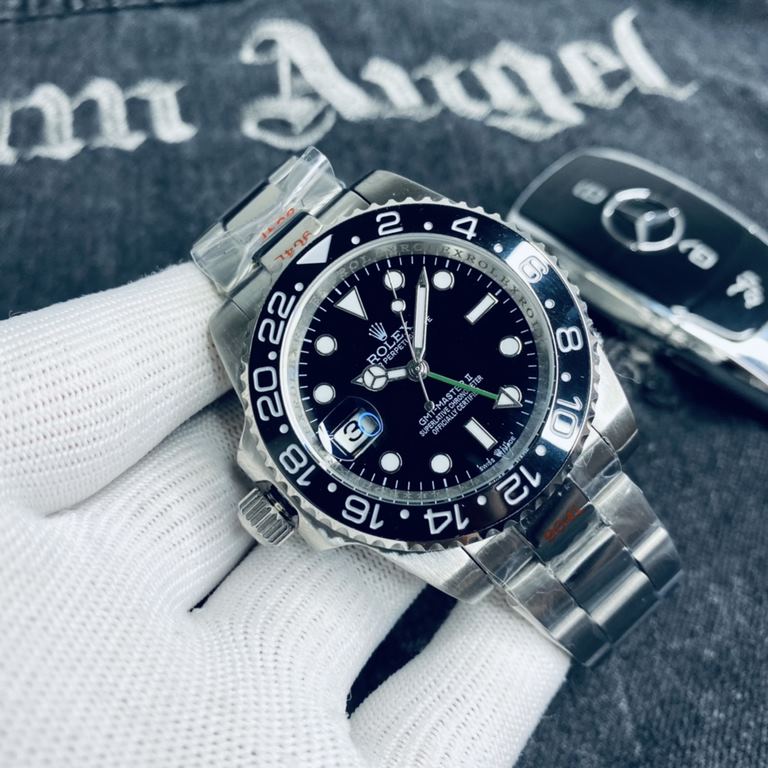 BrandRolex   ROLEX GMT-Master II GMT New Left Handle Series  movement top imported mechanical movement Mirrorsuper wear-resistant top imported mineral glass Strap316 stainless steel triple ball steel strap-safety clasp  