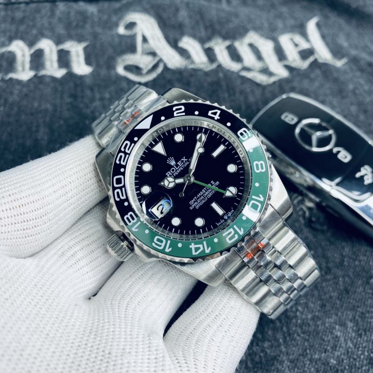 BrandRolex   ROLEX GMT-Master II GMT New Left Handle Series  movement top imported mechanical movement Mirrorsuper wear-resistant top imported mineral glass Strap316 stainless steel triple ball steel strap-safety clasp  