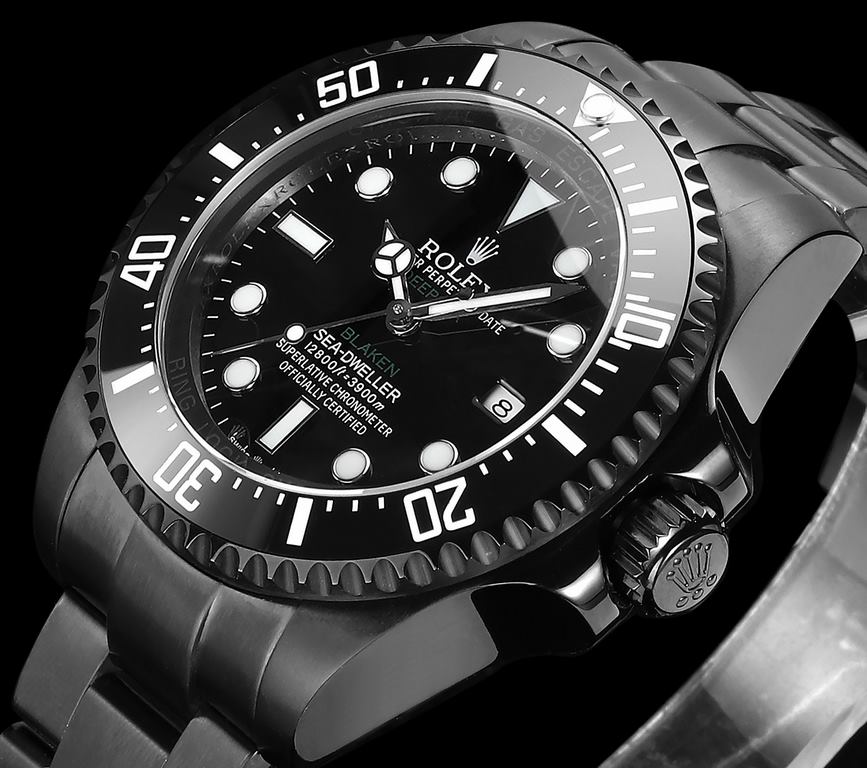 44mm Ghost King] Dare to try to create a new trend - BLAKEN Rolex SEA Deep Submarine Series overseas customized version - red and greenblue devil stunning arrival. According to the strong request of the majority of watch