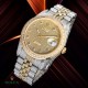 The highest version of the high-definition real photo Journal full of diamonds model! 41mm diameter! Suitable for both men and women! Adopting 3255 automatic mechanical movement! Rolex luxury 18k nanotechnology! 5 groups