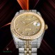 The highest version of the high-definition real photo Journal full of diamonds model! 41mm diameter! Suitable for both men and women! Adopting 3255 automatic mechanical movement! Rolex luxury 18k nanotechnology! 5 groups