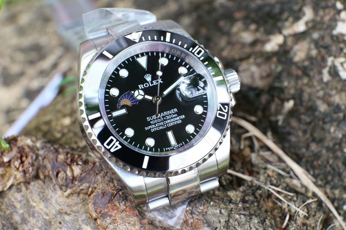 (Waterproof 5 degrees, can be swimming  )2019 newest Rolex Submariner series upgrade watch,, the Sun, Moon and Stars series, equipped with original imported 8217 movement (0 return 0 after-sales), 9-bit personalized 24-h